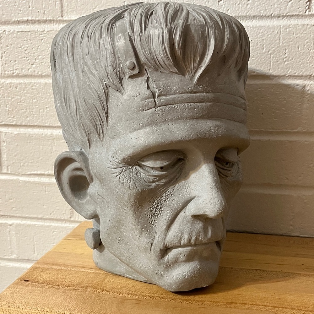 Frankenstein bust sculpture